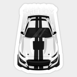 Ford Mustang Shelby GT500 2020-2021 - White - Black Stripes Sticker